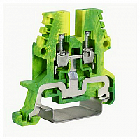 Клемма для заземления с винтовым зажимом DKC Quadro 2,5мм?, желто-зеленый, ZTO910-RET | код. ZTO910-RET |  DKC